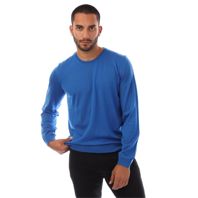 Image of Boss Mens Leno-P Knitted Crew Neck Jumper Open White 131 male 2XL