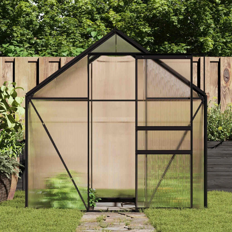 Image of VIDAXL Vidaxl - Greenhouse with Base Frame Anthracite Aluminium 3.61 m² 8719883814001