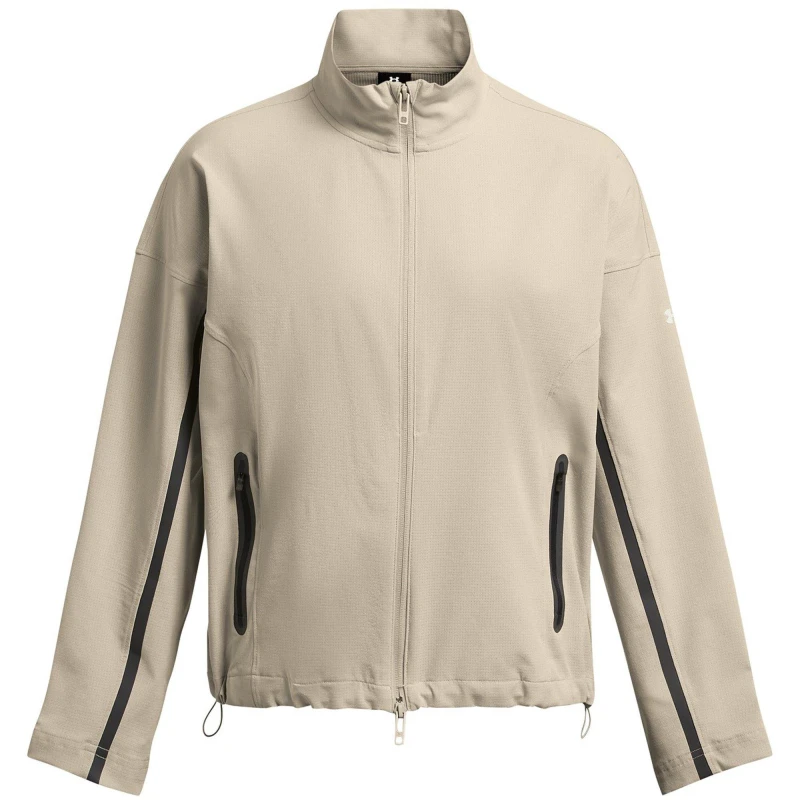 Image of Under Armour Womens Vented Unstoppable Tracksuit Top Tracksuit Tops 8 (XS) Brown 66920570310