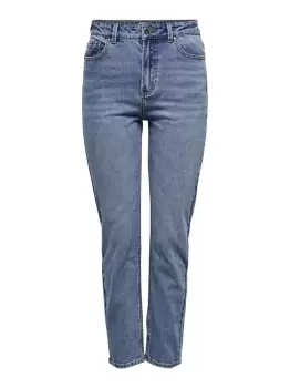 Image of ONLY Onlemily Life Hw Ankle Straight Fit Jeans Women Blue