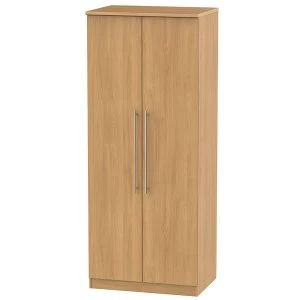 Image of Robert Dyas Edina Ready Assembled 2-Door Wardrobe - Modern Oak