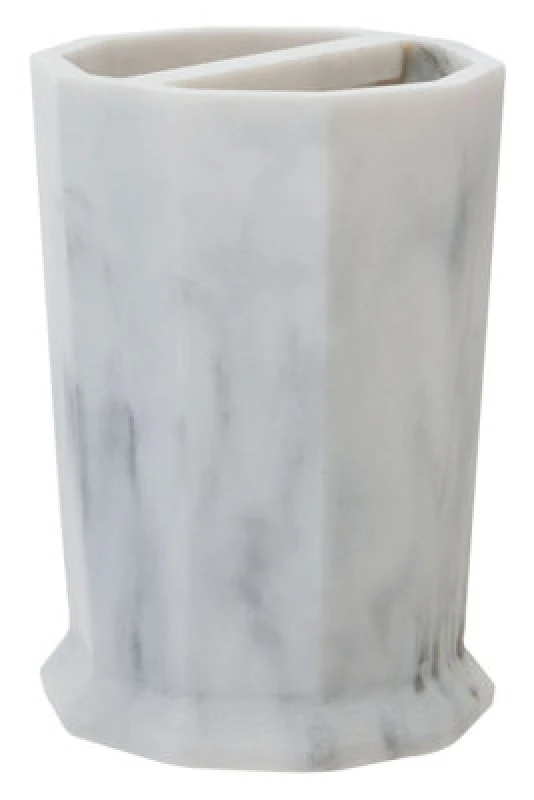 Image of Premier Housewares Riviera Two Compartment Toothbrush Holder Grey