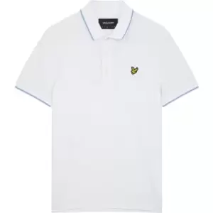 Image of Lyle and Scott Single Stripe Polo Shirt - White