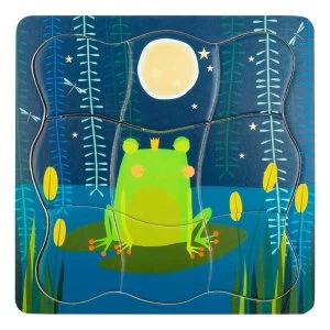 Image of Legler - Small Foot Childrens Frog King Layer Puzzle (Multi-colour)
