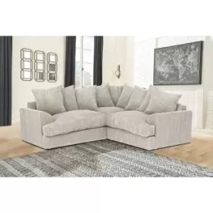 Image of Florexa Modern Jumbo Cord Corner Sofa Cream