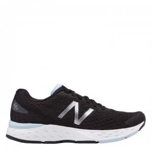 Image of New Balance 680 v6 Ladies Running Shoes - Black/Wht/Blue