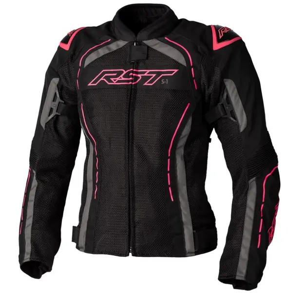 Image of RST S1 Mesh CE Textile Jacket Lady Black Pink Gray Size 8