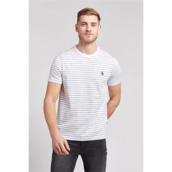 Image of US Polo Assn Reverse Stripe T-Shirt Mens - Blue
