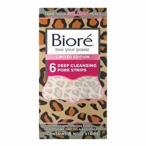 Image of Biore Limited Edition Cheetah Deep Cleansing Pore Strips x6