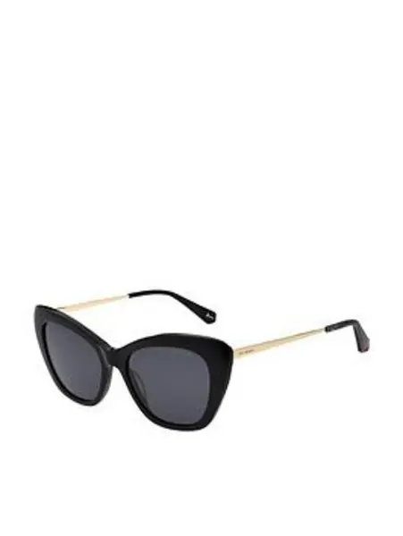 Image of Ted Baker Gloss Solid Black Sunglass, Black, Women Black VWR5F Female