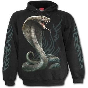 Image of Serpent Tattoo Mens Small Hoodie - Black