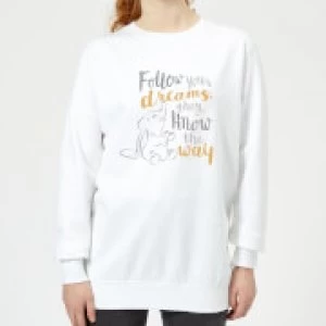 Image of Dumbo Follow Your Dreams Womens Sweatshirt - White