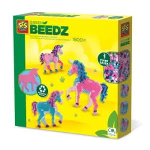Image of SES Creative Beedz Green - Iron on beads set unicorn
