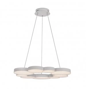 Image of Ceiling Pendant 80cm Diameter 76W LED 3000K, 3700lm, RF Remote Control White