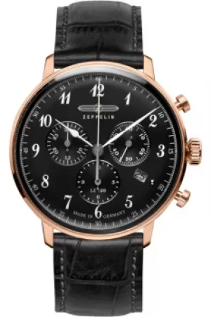 Image of Mens Zeppelin Hindenburg Chronograph Watch 7084-2