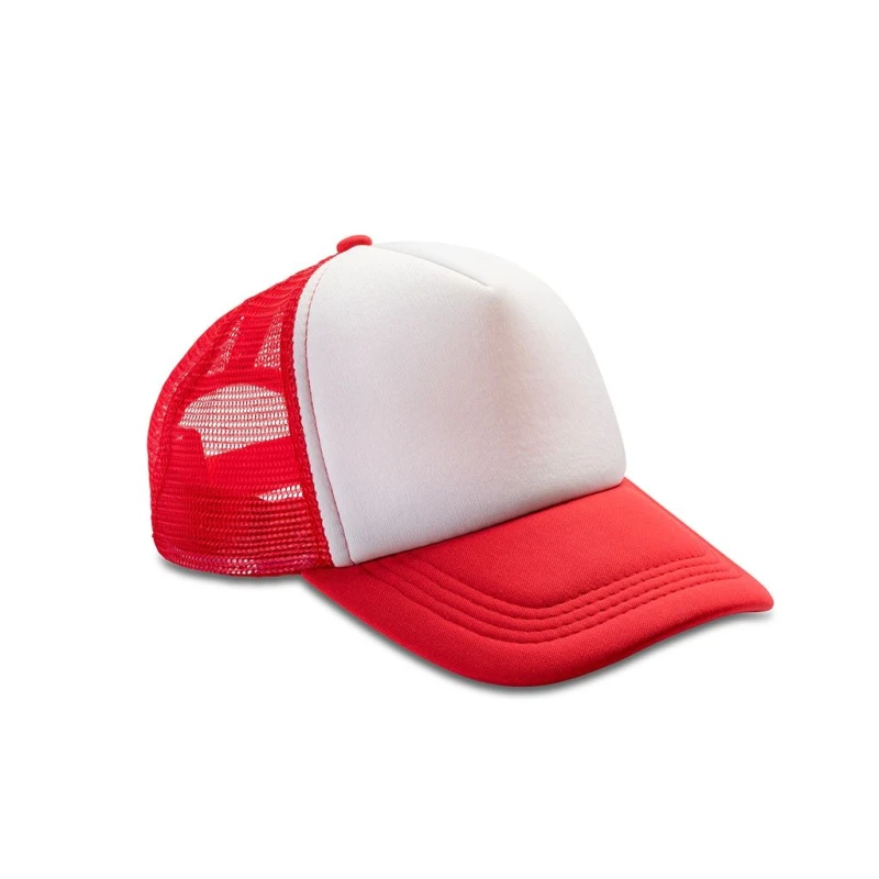 Image of Result Men Result Core Half Mesh Truckers Cap in Red Red One Size Male 5059444586040