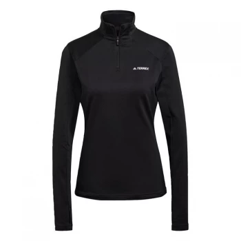 Image of adidas Terrex Everyhike Half-Zip Fleece Jacket Womens - Black