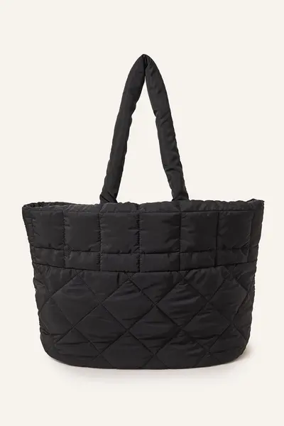 Image of Accessorize Quilted Shopper Bag Black
