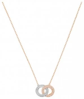 Image of Swarovski Stone Rose Gold Plated Necklace Silver/Rose Jewellery