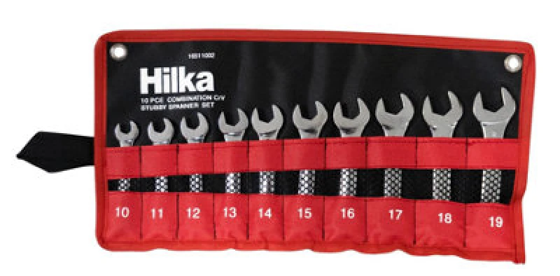 Image of Hilka Stubby Spanner Set 10Pc Metric Combination Wrench 10-19mm 16511002