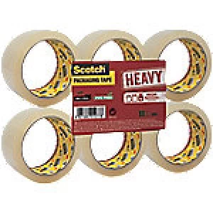 Image of Scotch Packaging Tape HV.5066.F6.T. 50 mm x 66 m Transparent 6 Rolls