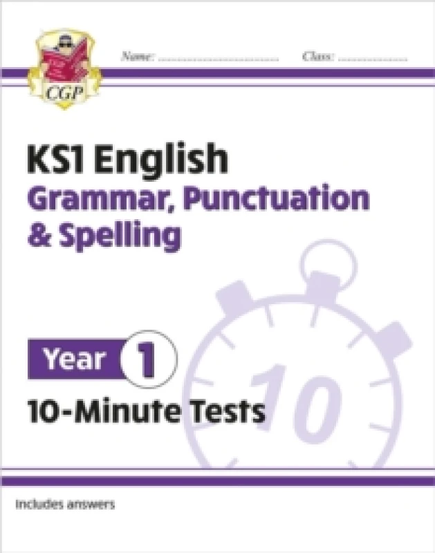 Image of KS1 Year 1 English 10-Minute Tests: Grammar, Punctuation & Spelling Paperback / softback
