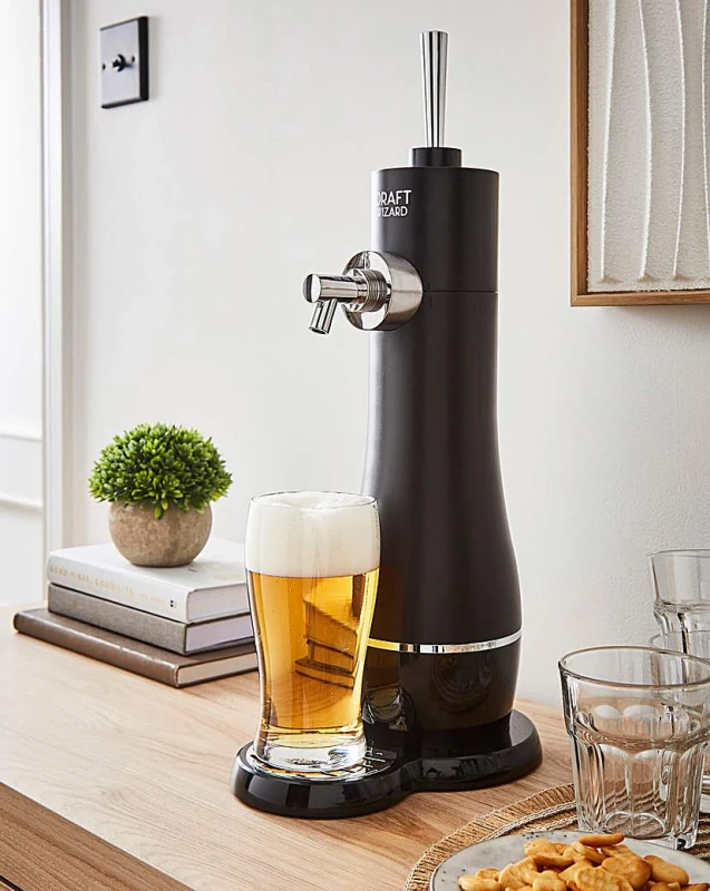 Image of Menkind Draft Wizard Ultrasonic Beer Dispenser - Can & Bottle in Black Unisex