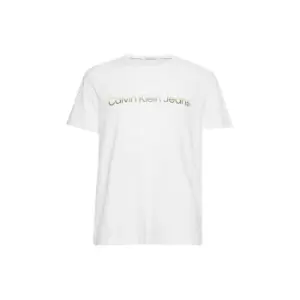 Image of Calvin Klein Jeans Calvin Klein Jeans Institutional T-Shirt Mens - White