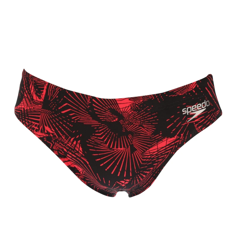 Image of Speedo Allover 7cm Swim Briefs - Black 26 inch