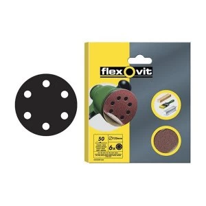 Image of Flexovit Hook & Loop Sanding Discs 150mm Assorted (Pack of 6)