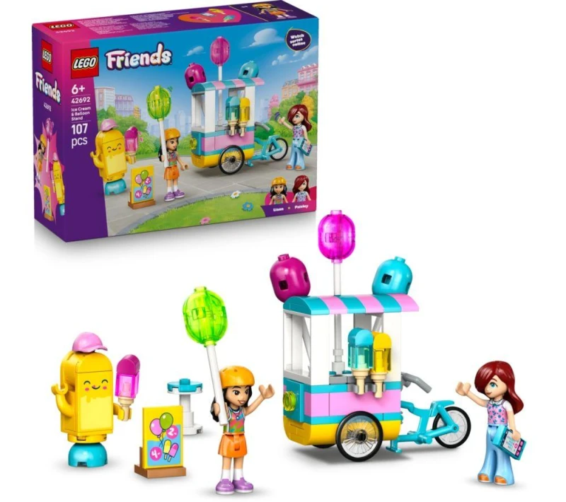 Image of LEGO Friends 42692 Ice Cream & Balloon Stand Set 5702018033258