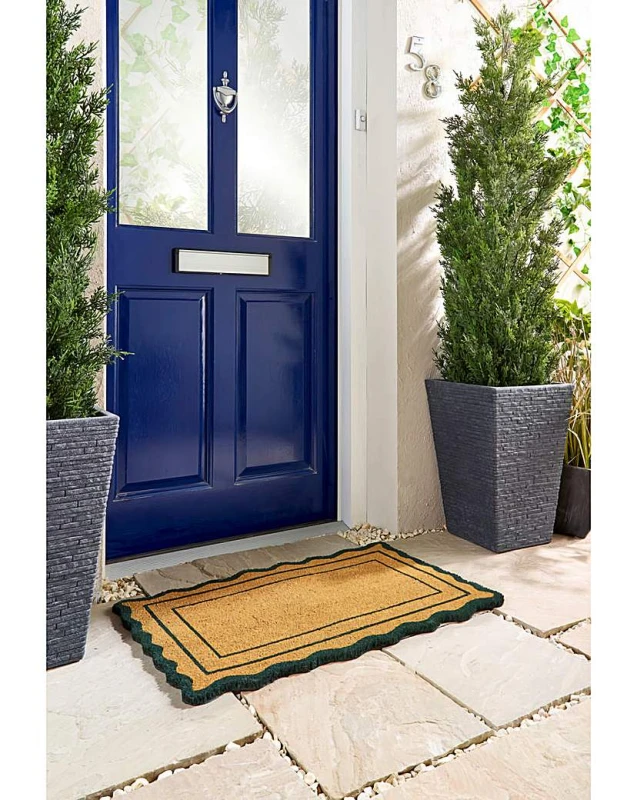Image of Green Scallop Border Doormat