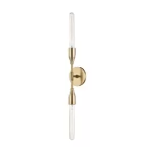 Image of Tara 2 Light Wall Sconce Brass