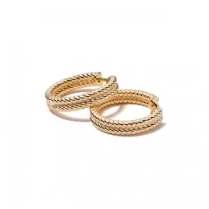 Image of Treasures Double Rope Hoop 18ct Gold Plated Earrings TE05_GP