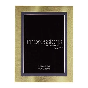 Image of 5" x 7" - Impressions Gold & Silver Aluminium Photo Frame