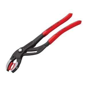 Image of Knipex Plastic Pipe Grip Pliers Plastic Jaws Chrome 250mm - 75mm Capacity