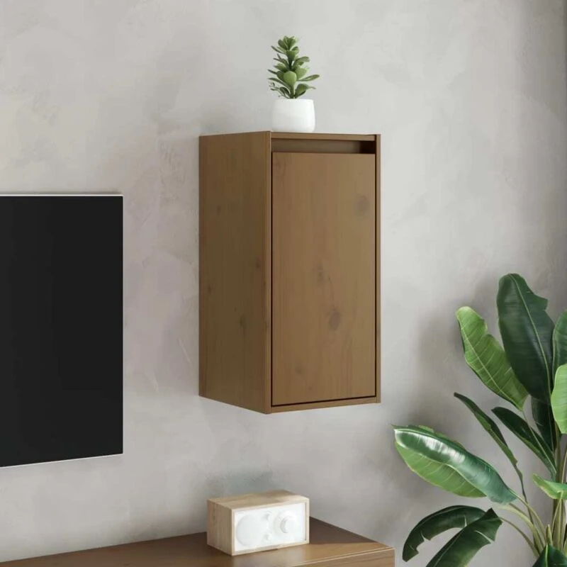 Image of VIDAXL Vidaxl - Wall Cabinets 2 pcs Honey Brown 30x30x60cm Solid Wood Pine 8720286840849
