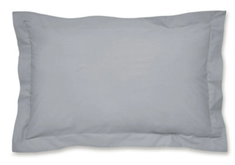 Image of Catherine Lansfield 'Easy Iron Percale' Oxford Pillowcase Pair Grey