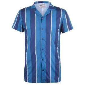 Image of SoulCal Print Shirt Mens - Nvy/Teal Stripe