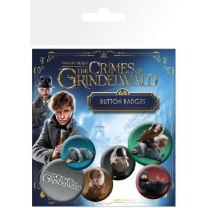 Image of Fantastic Beasts 2 Nifflers Badge Pack