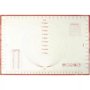 Image of Premier Housewares - Mimo Baking Mat, Silicone / Fiberglass Inner, Red Trim / Scale