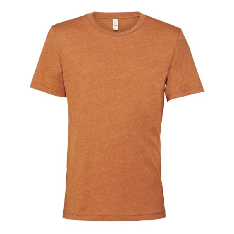 Image of Bella + Canvas Mens Heather Cvc Short Sleeve T-Shirt in Burnt Orange Size: XS Burnt Orange Male XS