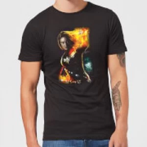 Image of Captain Marvel Galactic Shine Mens T-Shirt - Black - M