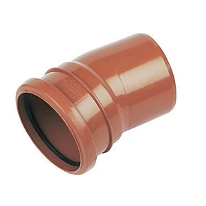 Image of FloPlast D167 Drain 15 Deg Bend Single Socket - Terracotta 110mm