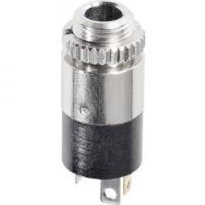 Image of 3.5mm audio jack Socket vertical vertical Number of pins 3 Stereo Silver Hicon HI J35SEF