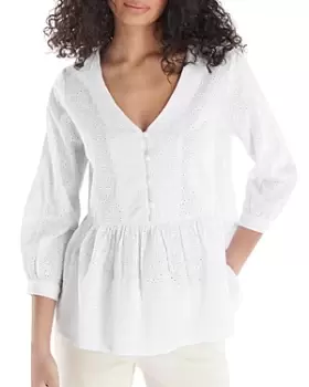 Image of Barbour Bindweed Cotton Eyelet Top