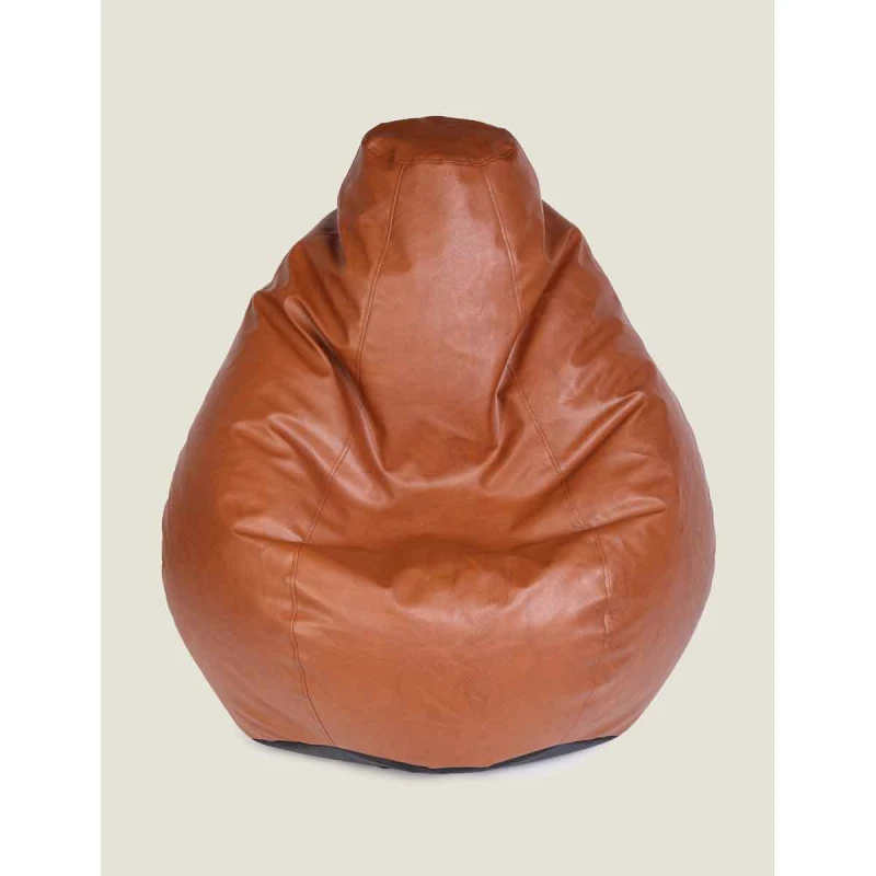 Image of Kaikoo Faux Leather Tear Drop Tan, Brown KAI24-042