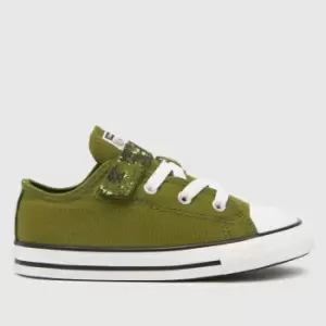 Image of Converse Dark Green All Star 1v Lo Digi Camo Boys Toddler Trainers
