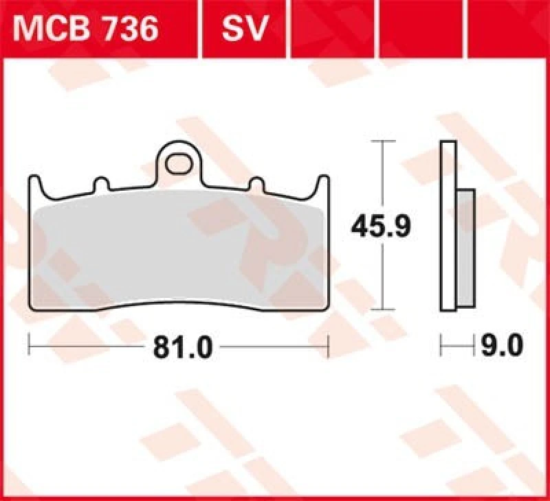 Image of TRW Lucas Brake lining MCB736