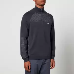 Image of BOSS Athleisure Mens Zandi Half-Zip Jumper - Dark Blue - XL